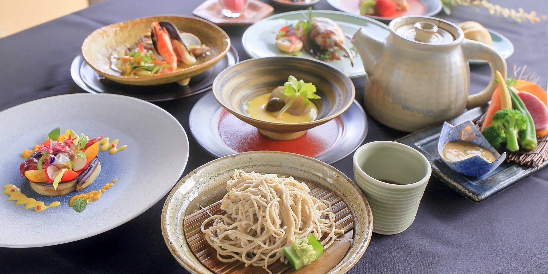 仁木家 お箸で食べる蕎麦とフレンチ