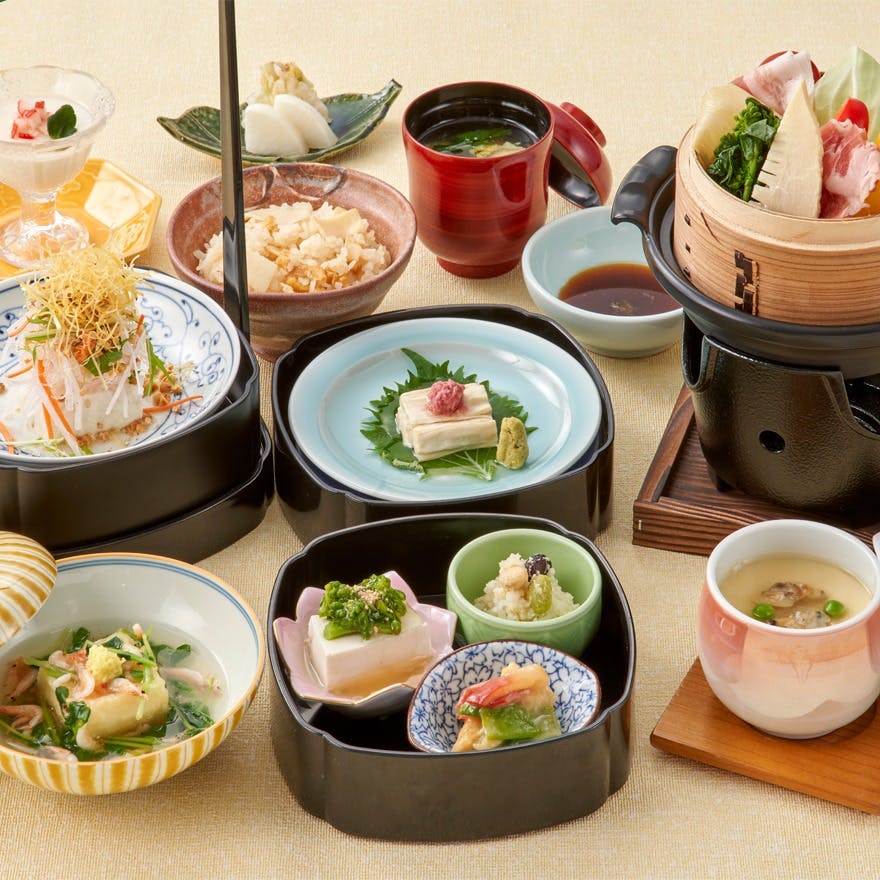 梅の花 京都烏丸店 花ランチ 湯葉造り 豆乳もち 黒豚セイロ蒸しなど全10品 生麩田楽 平日 ランチ プラン メニュー 一休 Comレストラン 梅の花 京都烏丸店 花ランチ 湯葉造り 豆乳もち 黒豚セイロ蒸しなど全10品 生麩田楽 平日 ランチ プラン メニュー 一休 Comレストラン
