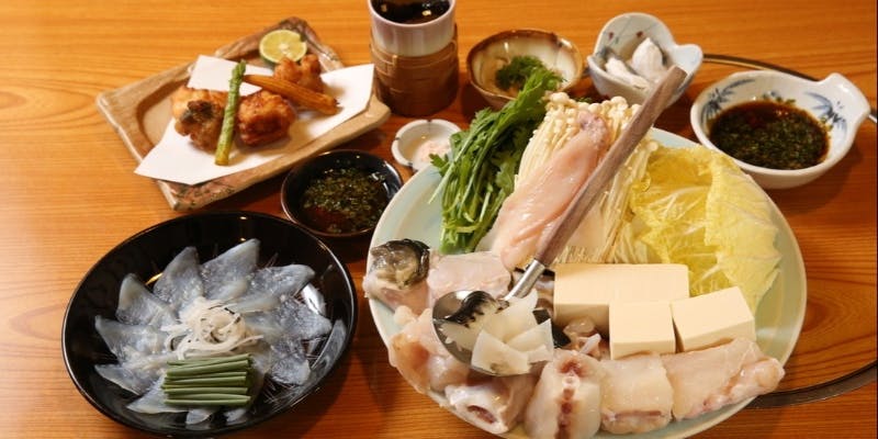 【豊穣コース】天然のトラフグを使用！から揚げやてっさ、てっちりなどを贅沢に堪能（リクエスト予約）