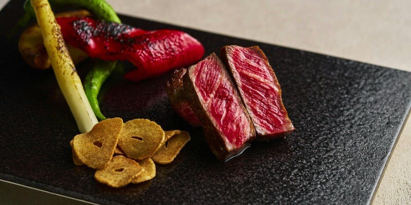 WEB限定 新【結】シェフからの一品、黒毛サーロインなど全7品