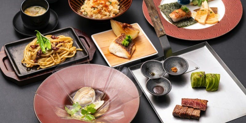 【ご接待・会食】旬香：黒毛和牛ステーキ×旬の食材を愉しむ鉄板和食＋シャンパン含む2時間飲み放題