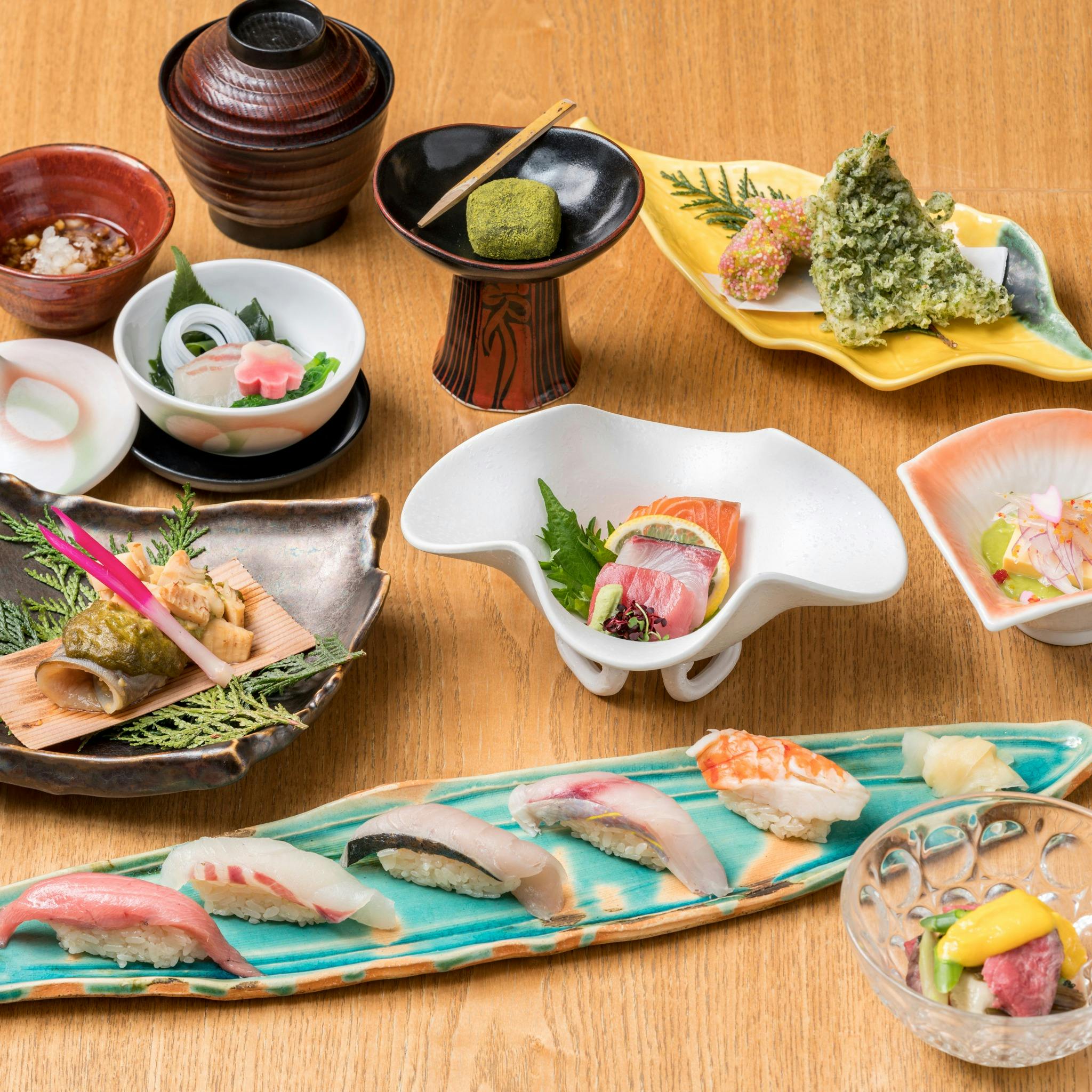 Sushi Sake いぶき 東京駅 Tekko Avenue 欅 旬の鮮魚や素材の和食を堪能いただける全9品 スパークリング含む3時間飲み放題 ディナー プラン 11049719 メニュー 一休 Comレストラン