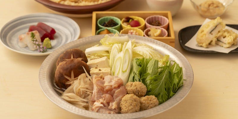 茶茶の鶏コクしょうゆ鍋コース			＋飲み放題