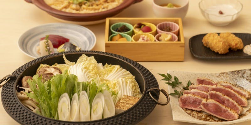 季節の京鴨のすき鍋コース			＋飲み放題