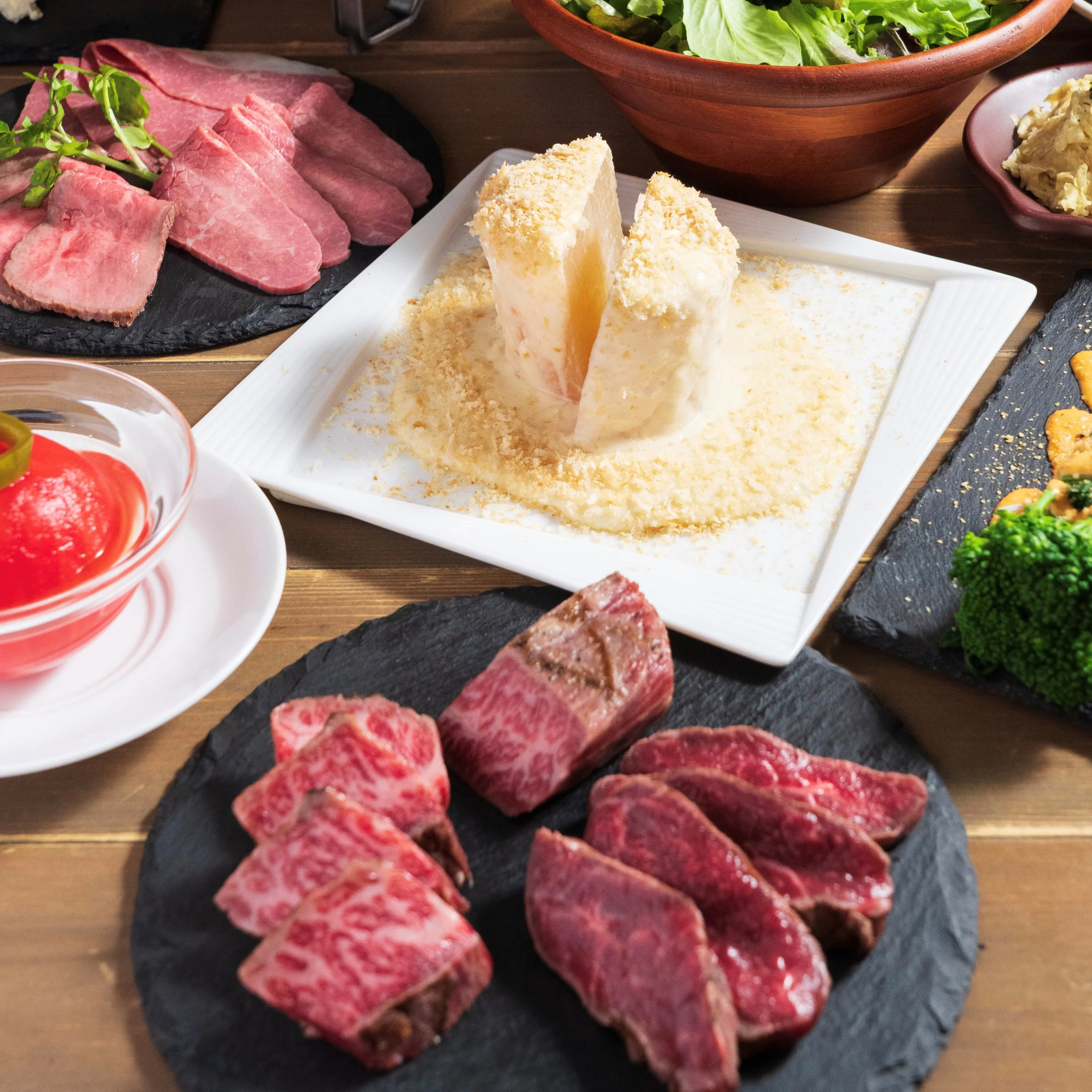 熟成和牛ステーキ グリルド エイジング ビーフ 神田淡路町店 Bコース オードブル3種 タルタルハンバーグ ステーキなど全9品 3時間飲み放題 ディナー プラン メニュー 一休 Comレストラン