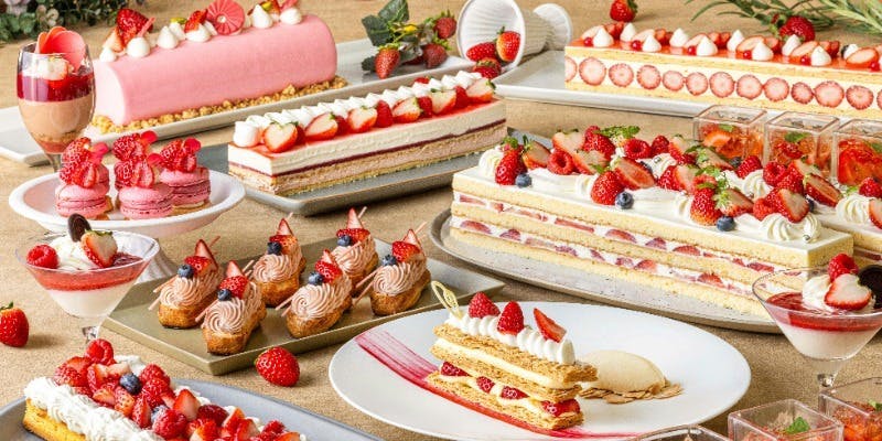 【ナイトスイーツブッフェ】～ストロベリー～＋スパークリングワイン＆カフェフリー（水・木）