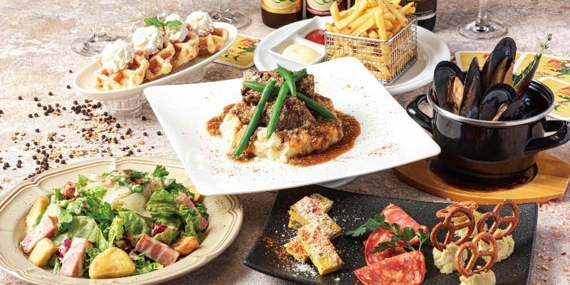 忘年・新年会向け！「ヘールコース」＋ベルギー樽生1種飲み放題×40種超えドリンク