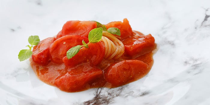 高知県産徳谷トマトの冷製カッペリーニ