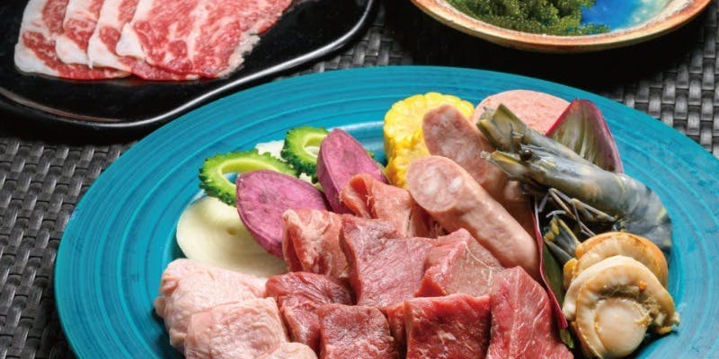 【Dinner BBQ】Tida ティーダ（牛ロース、豚ロース、有頭海老、帆立など）