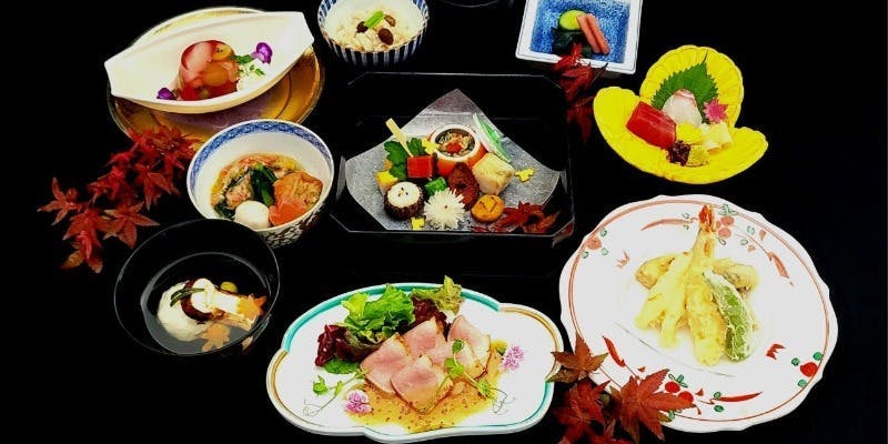 【和食会席～堀川～】彩り前菜・旬の食材全7品＋選べる1ドリンク付き（平日限定）