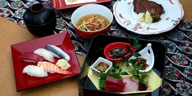 【和食ランチ】選べる主菜　寿司・スイーツ食べ放題