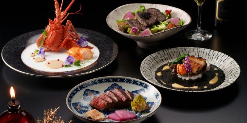 【クリスマス×37階夜景×鉄板焼ディナー】仙台牛シャトーブリアン×伊勢海老×鮑＋乾杯酒付き（24.25日）