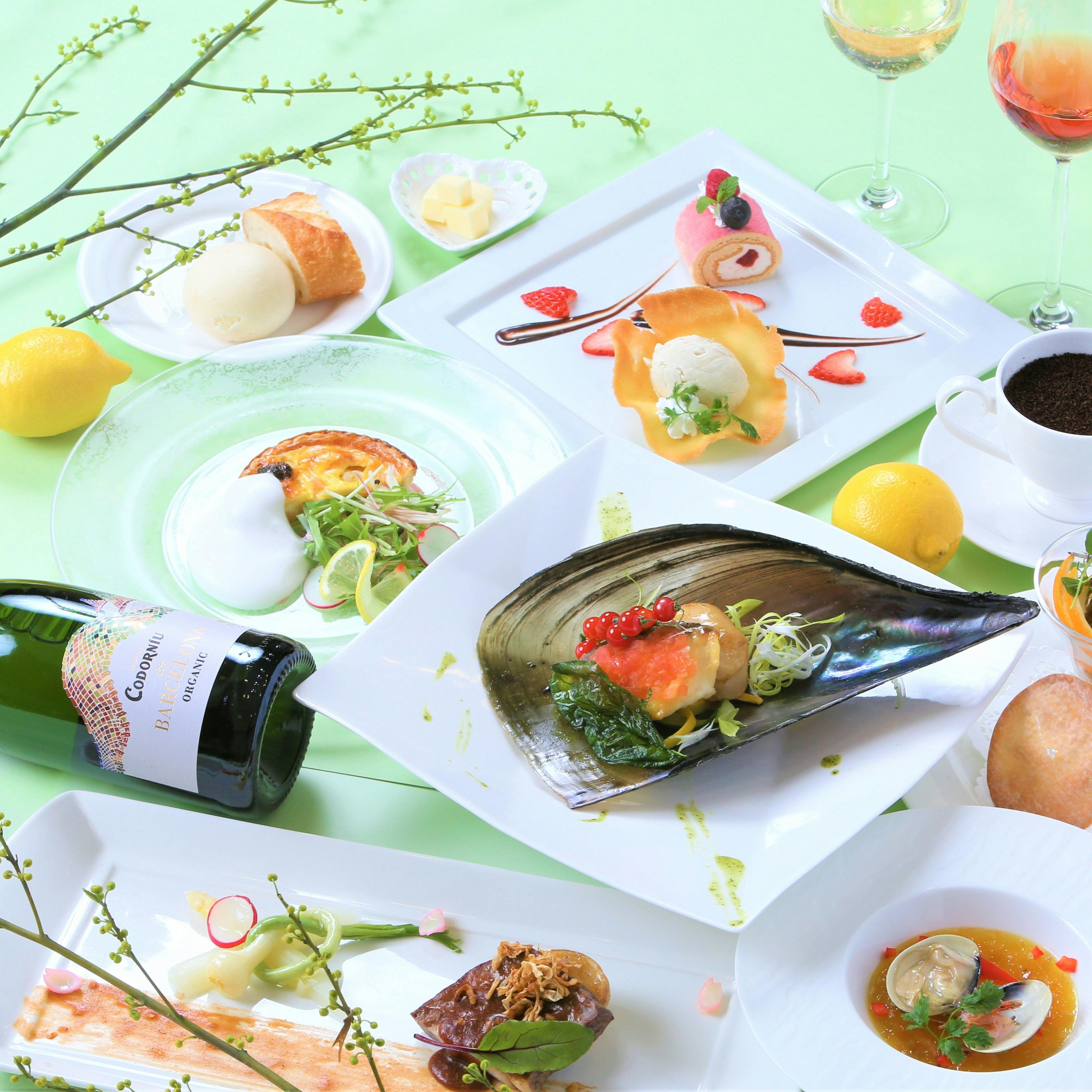 ヴェルジェ サイプレスガーデンホテル 初夏のグルメフレンチ 真鯛 平貝 牛ホホ肉のエチュベなどwメイン 4 16 5 31 ディナー プラン メニュー 一休 Comレストラン