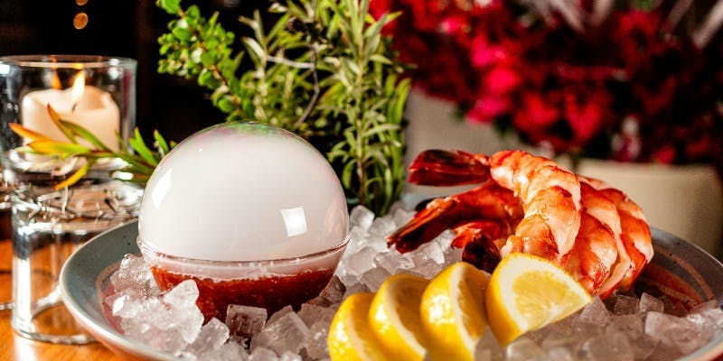 【シーフード＆アンガス牛コース】全5品＋乾杯酒＋食後カフェ（平日限定）