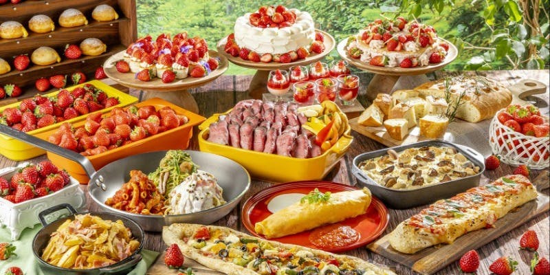 旬の苺と生パスタを楽しむイタリアンビュッフェ ～ランチ～（平日）