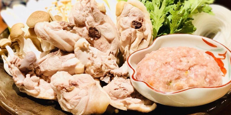 【特製濃厚スープで炊く鶏の水炊き鍋コース】
