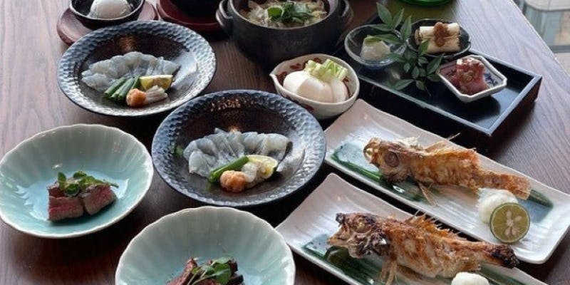 【佳肴～Kakou】忘新年会コース 飲み放題付き 冬の食材を贅沢に使った会席