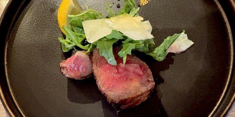 仙台牛いちぼ窯焼きとトリュフのパスタコース＋プリフィックスワイン