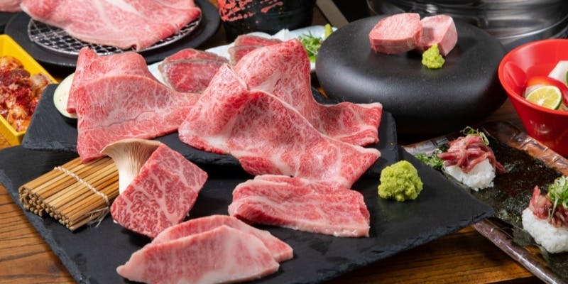 【八坐和コース／ランチ】牛タン食べ比べ、神戸牛希少部位、霜降焼きしゃぶなど全11品＋1ドリンク
