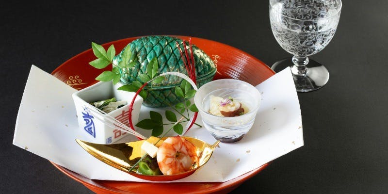 【お顔合わせプラン】めでたい食材と素材を活かした会席 全8品＋乾杯ドリンク（個室または半個室確約）