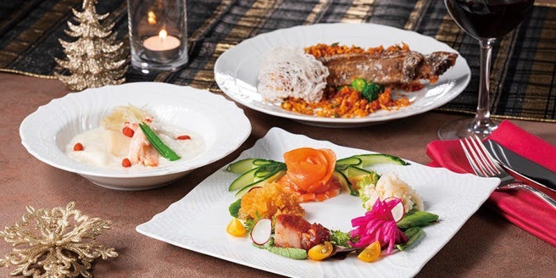 【クリスマス2025】クリスマスディナーコース全8品＋スパークリングワイン付き（12/24・12/25限定）