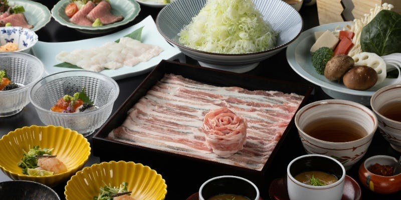 京都 瓢斗 京都駅前本店 【厳選豚肉】出汁しゃぶ会席（紫草 むらさき