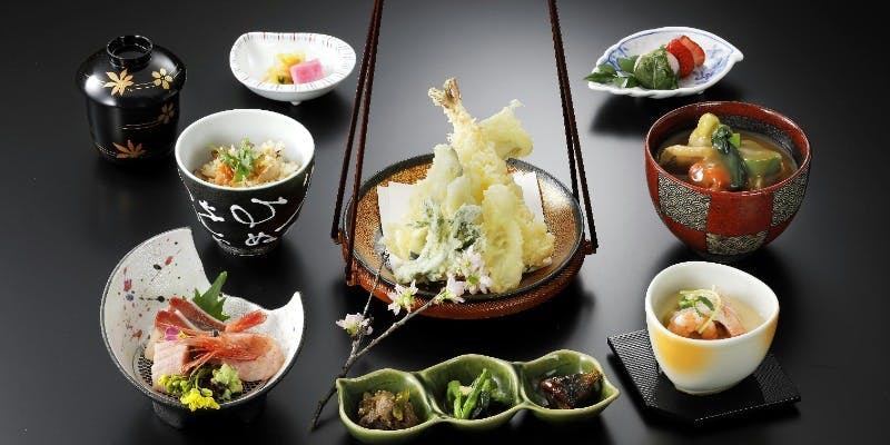 御造りと天婦羅御膳＋1ドリンク