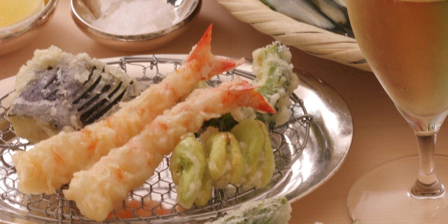 一宝 本店 【堂島コース】お造り、天ぷら13品、天丼又は天茶など