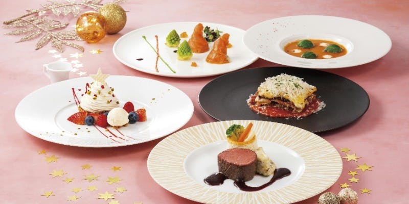 【Xmas2025】ボローニャ風ラザニアや牛フィレ肉のステーキなど5品＋乾杯スパークリング（12/1～25）