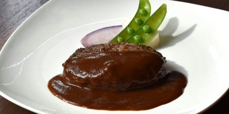 【平日限定】国産牛ハンバーグステーキ サラダバー＆ドリンクバー付