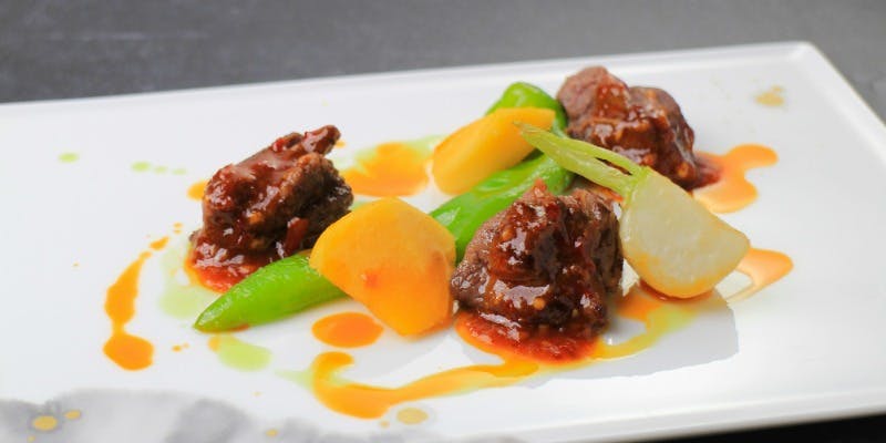 【孔雀】黒毛和牛赤身肉のステーキ、トリュフの上湯スープ等忘新年会コース＋3H飲み放題