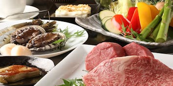 【鉄板焼ペアCコース】神戸牛ステーキ＆あわび＆和牛のシチューと豪華全10品 - KOBE BEEF やまと