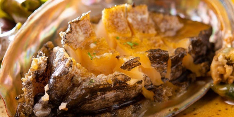 【活き鮑と黒毛和牛コース】全8品＋乾杯スパークリングワイン＋デザートにメッセージ（記念日2名）