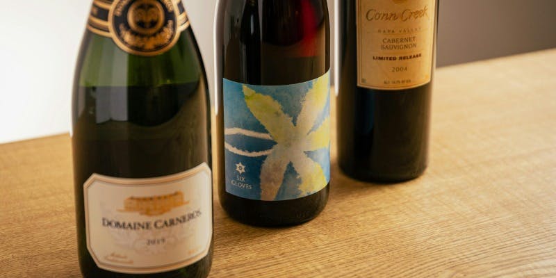 【お得なワインペアリング付き！】カリフォルニアワイン6種類と季節の食材を気軽に楽しめる喜コース。