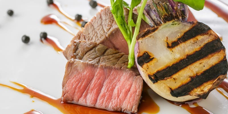 国産牛フィレ肉 シャトーブリアンのステーキがメインのディナーフルコース 全6品