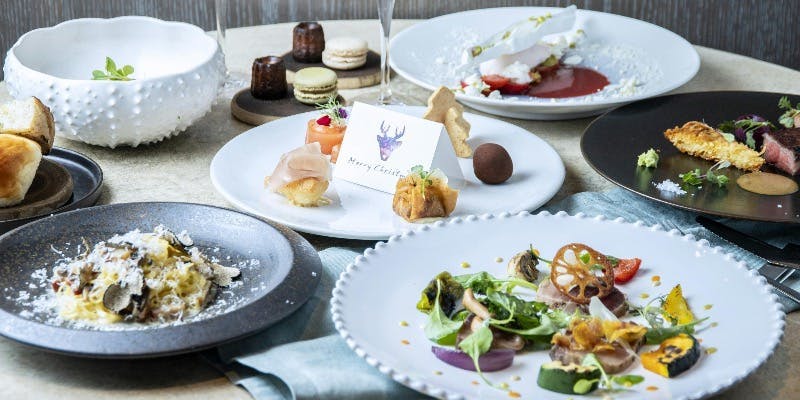 Xmas2025トリュフやオマール海老和牛サーロイン薪火グリルなど贅沢な食材を味わうスペシャルコース