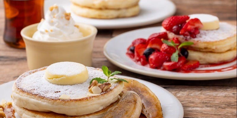 【カフェタイムのゆったり利用におすすめ】選べるパンケーキが楽しめるアフタヌーンティープラン