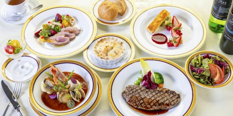 【シュエットコース】魚も肉もあるWメイン　大満足の王道フルコース