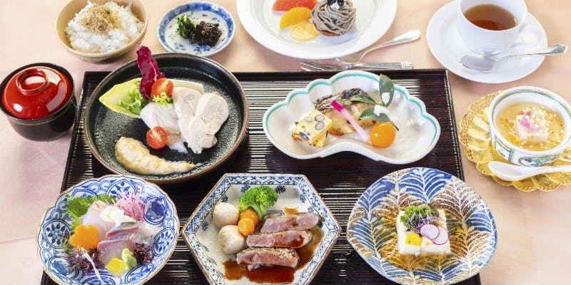 【ブリランテプラスディナー】和洋折衷を一度に堪能できる大人気メニュー（御膳形式にて提供）