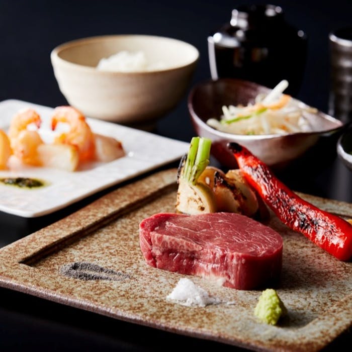 ニュー松坂 難波御堂筋店 ヘレステーキと海鮮鉄板焼 ヘレステーキ サラダ 焼野菜3種 もやしソテーなど全6品 ランチ プラン メニュー 一休 Comレストラン ニュー松坂 難波御堂筋店 ヘレステーキと海鮮鉄板焼 ヘレステーキ サラダ 焼野菜3種 もやしソテーなど全6品 ランチ プラン メニュー 一休 Comレストラン