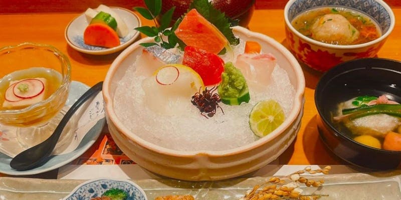 【宝コース】先付、造り、焚合せ、吸物、デザートなど