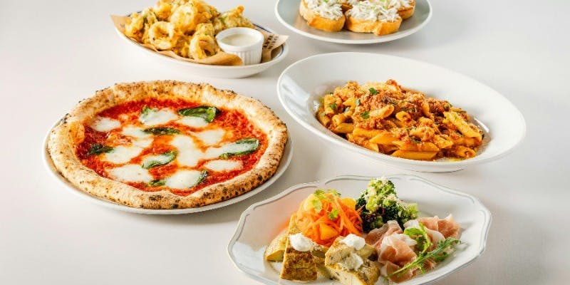 【カジュアルコース】人気No.1！マルゲリータ、前菜4種盛、季節のフリット、パスタ＋2時間飲み放題
