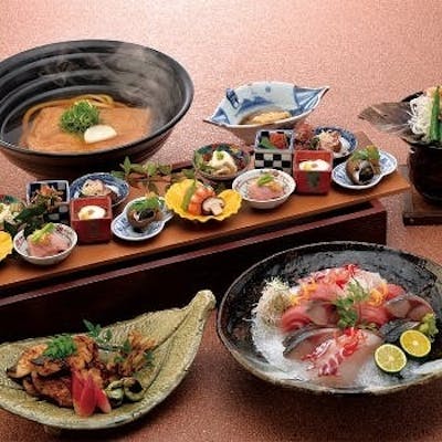 つるとんたんのお鍋、会席コース