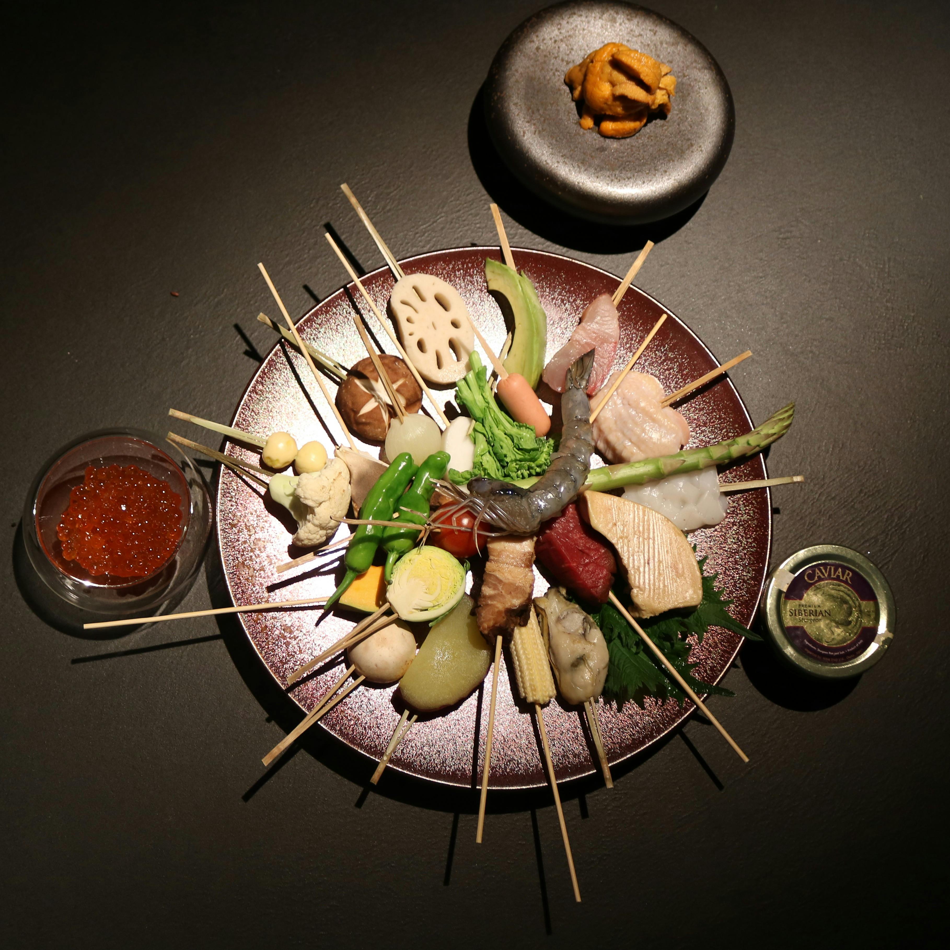 串と酒と 褐 Katsu 贅沢プラン フォアグラやキャビア トリュフ オマール海老など 乾杯シャンパン ディナー プラン メニュー 一休 Comレストラン 串と酒と 褐 Katsu 贅沢プラン フォアグラやキャビア トリュフ オマール海老など 乾杯シャンパン ディナー プラン メニュー 一休 Comレストラン