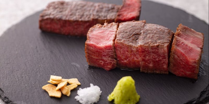 【HORI Lunch】牧草牛2種食べ比べ、鮮魚やフォアグラなど全7品＋90分飲み放題付（土日祝）