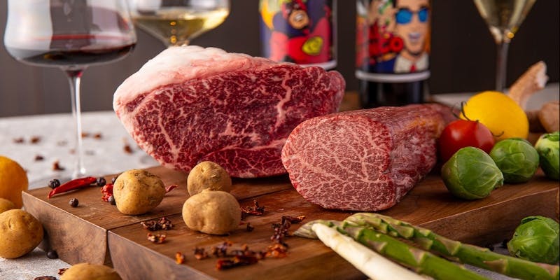 【KIWAMI Lunch】世界三大珍味にA5黒毛和牛2種食べ比べ、鮑に車海老贅の極み全7品＋90分飲み放題（土日祝）