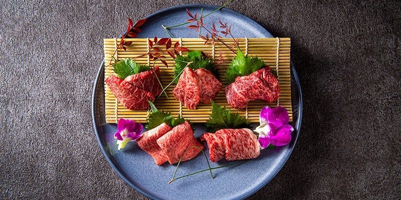 【山形牛雌牛一頭味わいコース】シャトーブリアン、部位食べ比べ、包み寿司等全9品