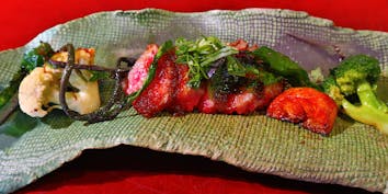 【肉コース】伊万里牛石焼きの甘味を味わう全7品 - お竈ダイニング 穂垂