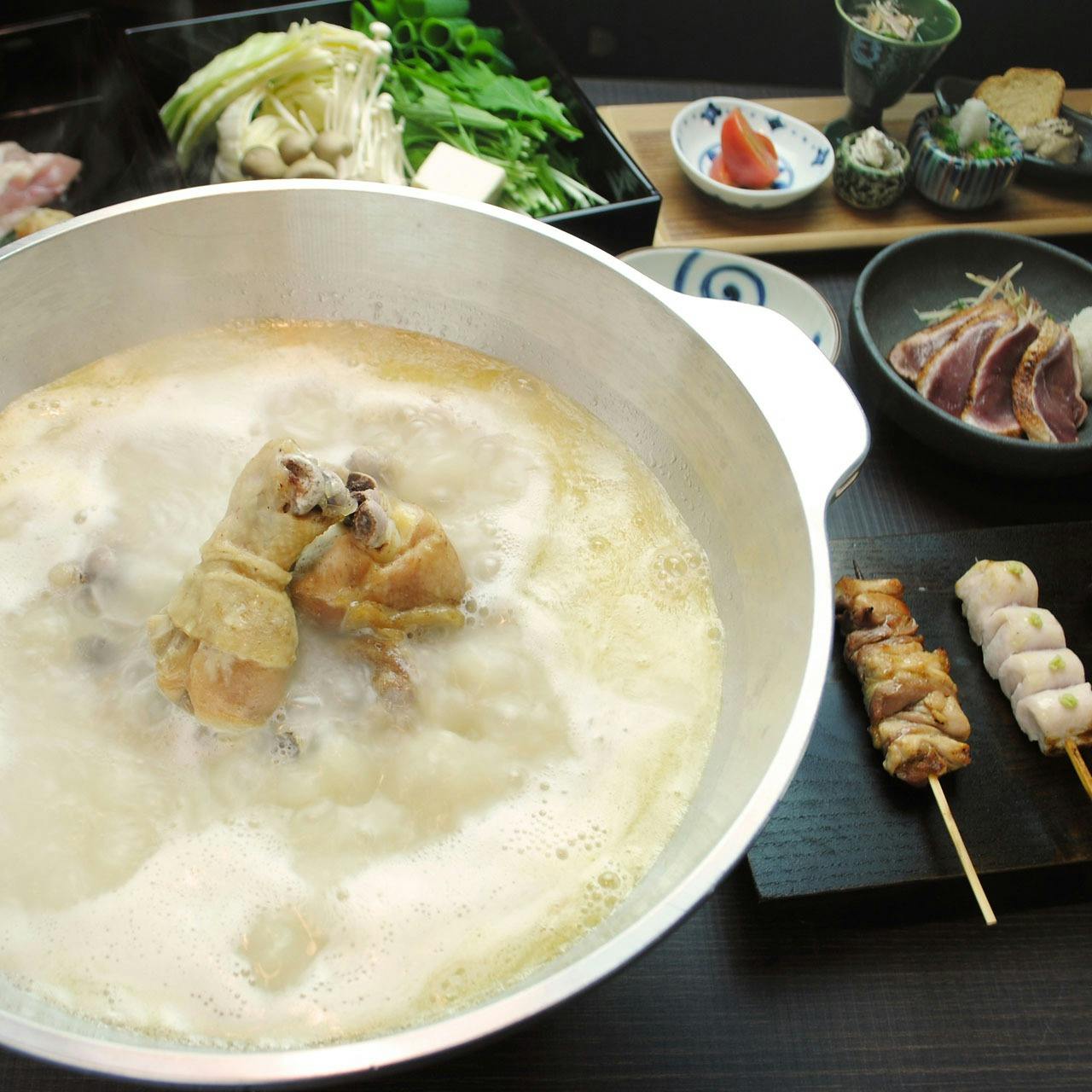 三軒茶屋 鳥心 鍋コース 焼き鳥も鍋もお楽しみいただける鳥心水炊きコース ディナー プラン メニュー 一休 Comレストラン