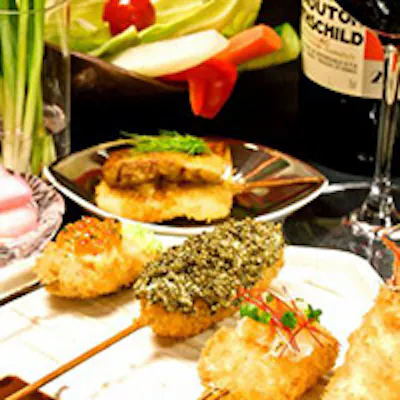 串カツと美味しい地酒のマリアージュ